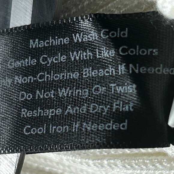 Boston Proper SZL Ivory Viscose Mock Neck Ribbed Sweater Minimalist Classic Chic - Picture 12 of 12